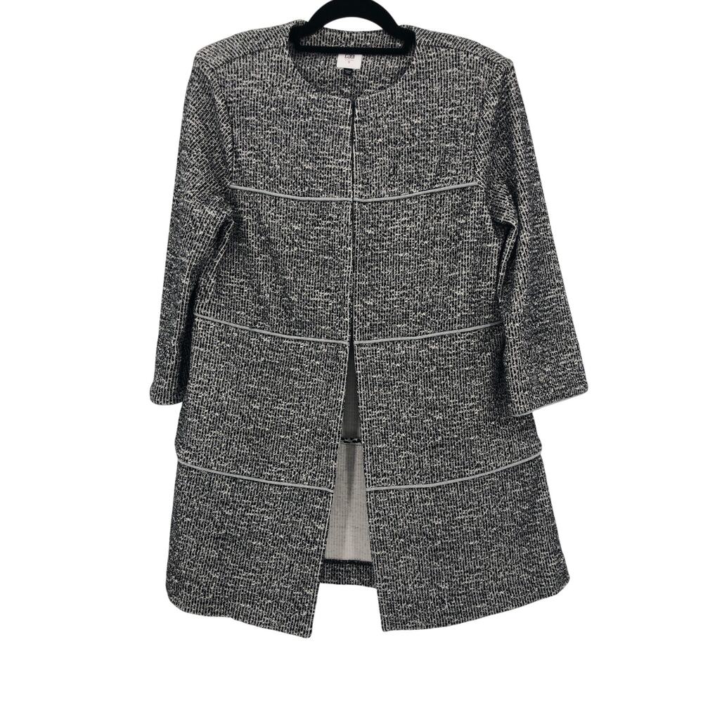 Cabi Gray 5299 3/4 Sleeve Pockets Hook & Eye Lightweight The Times Jacket Coat